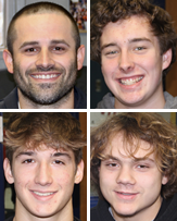 Clockwise from top left: Gobles coach Greg Eichler, Geiger, Mason Mansfield and Nathan Ray. 
